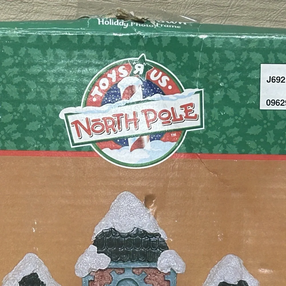 Toys R Us Santa And Me Photo Frame North Pole Santa's Town 2000 Vtg holiday